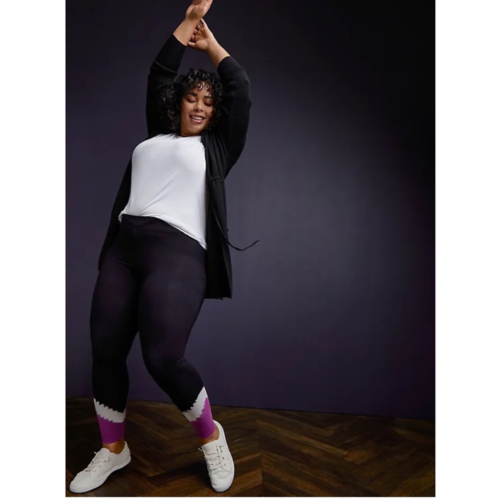 Torrid Premium Legging - Tie-Dye Hem & Black
